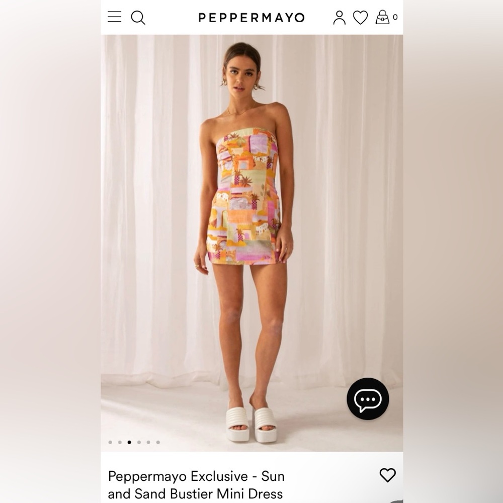 Peppermayo Exclusive - Sun and Sand Bustier Mini Dress - Sunset Building